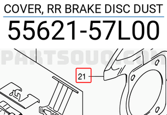 Suzuki 5562157L00 COVER, RR BRAKE DISC DUST