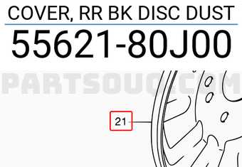 Suzuki 5562180J00 COVER, RR BK DISC DUST