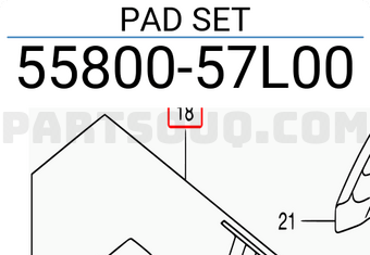 Suzuki 5580057L00 PAD SET