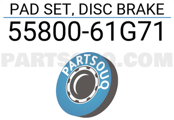 Suzuki 5580061G71 PAD SET, DISC BRAKE
