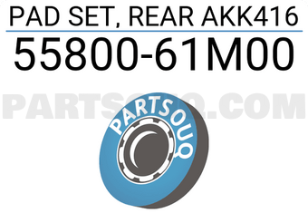 Suzuki 5580061M00 PAD SET, REAR AKK416