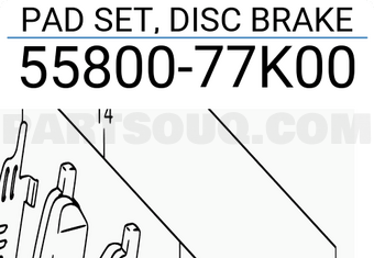 Suzuki 5580077K00 PAD SET, DISC BRAKE