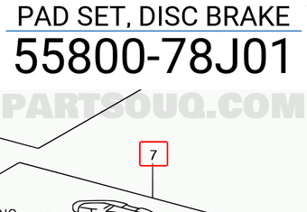 Suzuki 5580078J01 PAD SET, DISC BRAKE