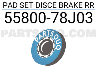 Suzuki 5580078J03 PAD SET DISCE BRAKE RR