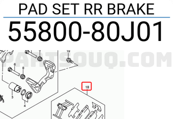 Suzuki 5580080J01 PAD SET RR BRAKE