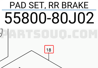 Suzuki 5580080J02 PAD SET, RR BRAKE