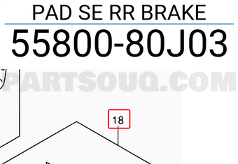 Suzuki 5580080J03 PAD SE RR BRAKE