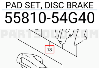 Suzuki 5581054G40 PAD SET, DISC BRAKE