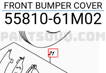 Suzuki 5581061M02 FRONT BUMPER COVER