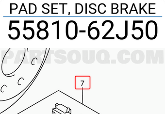 Suzuki 5581062J50 PAD SET, DISC BRAKE