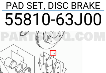 Suzuki 5581063J00 PAD SET, DISC BRAKE