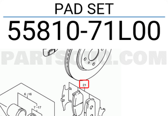 Suzuki 5581071L00 PAD SET