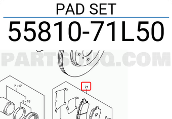 Suzuki 5581071L50 PAD SET