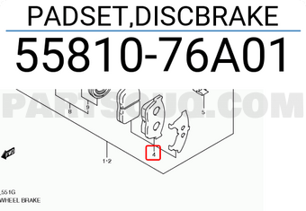 Suzuki 5581076A01 PADSET,DISCBRAKE