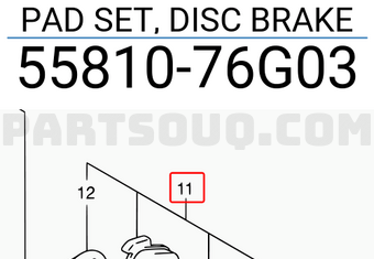Suzuki 5581076G03 PAD SET, DISC BRAKE