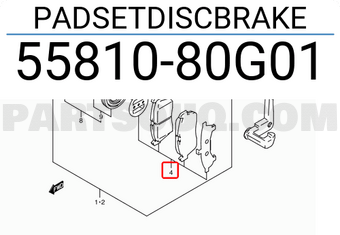 Suzuki 5581080G01 PADSETDISCBRAKE