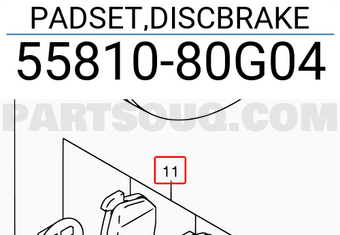 Suzuki 5581080G04 PADSET,DISCBRAKE