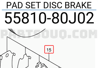 Suzuki 5581080J02 PAD SET DISC BRAKE