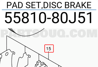 Suzuki 5581080J51 PAD SET,DISC BRAKE