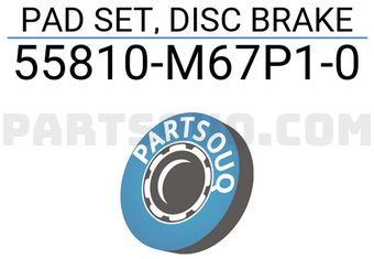 Suzuki 55810M67P10 PAD SET, DISC BRAKE