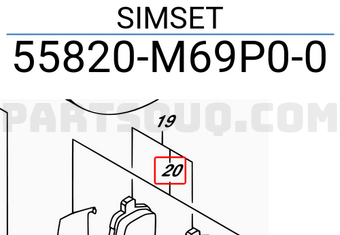 Suzuki 55820M69P00 SIMSET