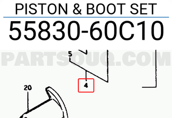 Suzuki 5583060C10 PISTON & BOOT SET