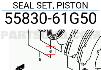 Suzuki 5583061G50 SEAL SET, PISTON