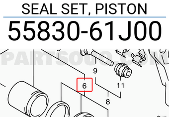 Suzuki 5583061J00 SEAL SET, PISTON