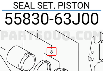 Suzuki 5583063J00 SEAL SET, PISTON