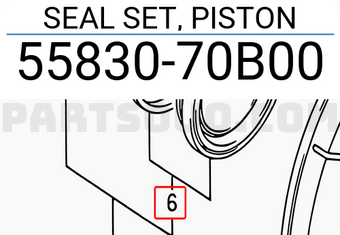 Suzuki 5583070B00 SEAL SET, PISTON