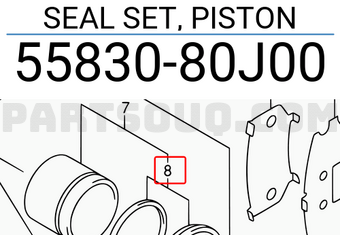 Suzuki 5583080J00 SEAL SET, PISTON