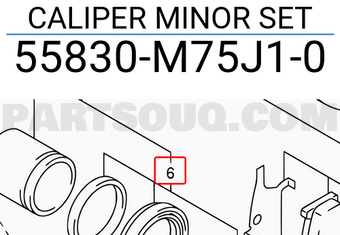 Suzuki 55830M75J10 CALIPER MINOR SET