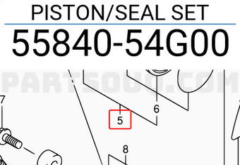 Suzuki 5584054G00 PISTON/SEAL SET