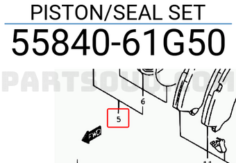 Suzuki 5584061G50 PISTON/SEAL SET