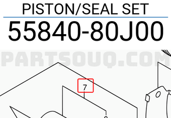 Suzuki 5584080J00 PISTON/SEAL SET