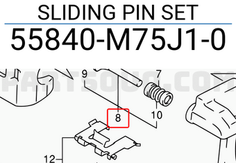 Suzuki 55840M75J10 SLIDING PIN SET
