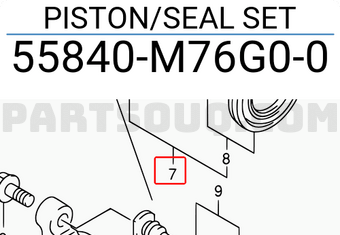 Suzuki 55840M76G00 PISTON/SEAL SET