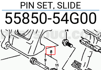 Suzuki 5585054G00 PIN SET, SLIDE