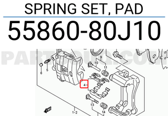 Suzuki 5586080J10 SPRING SET, PAD