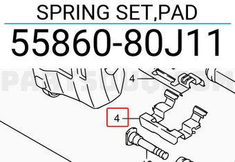 Suzuki 5586080J11 SPRING SET,PAD