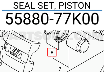Suzuki 5588077K00 SEAL SET, PISTON