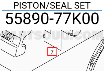 Suzuki 5589077K00 PISTON/SEAL SET