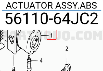 Suzuki 5611064JC2 ACTUATOR ASSY,ABS