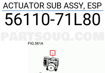 Suzuki 5611071L80 ACTUATOR SUB ASSY, ESP