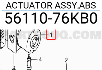 Suzuki 5611076KB0 ACTUATOR ASSY,ABS