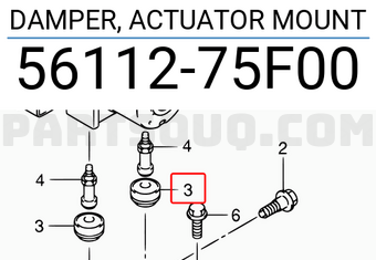 Suzuki 5611275F00 DAMPER, ACTUATOR MOUNT