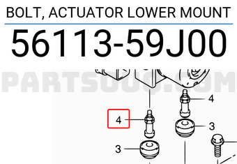 Suzuki 5611359J00 BOLT, ACTUATOR LOWER MOUNT