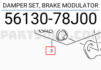 Suzuki 5613078J00 DAMPER SET, BRAKE MODULATOR