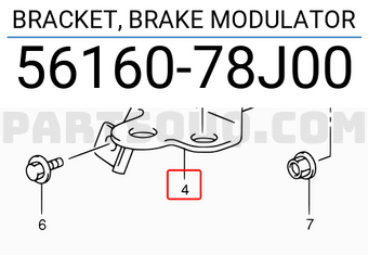 Suzuki 5616078J00 BRACKET, BRAKE MODULATOR