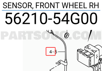 Suzuki 5621054G00 SENSOR, FRONT WHEEL RH